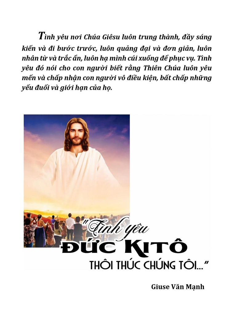 Tình yêu Đức Kitô thôi thúc chúng tôi