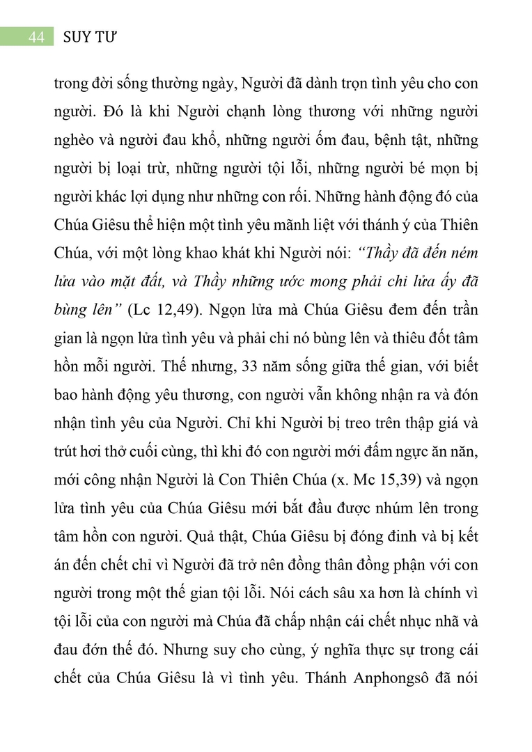 Tình yêu Đức Kitô thôi thúc chúng tôi